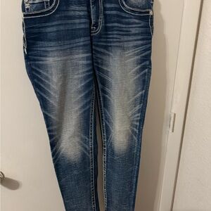 Miss Me Indigo Jeans with Contrast Stitching